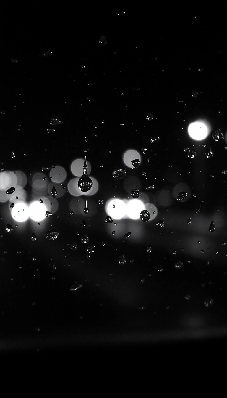 HD iPhone AI Night Car Rain Elegant Background